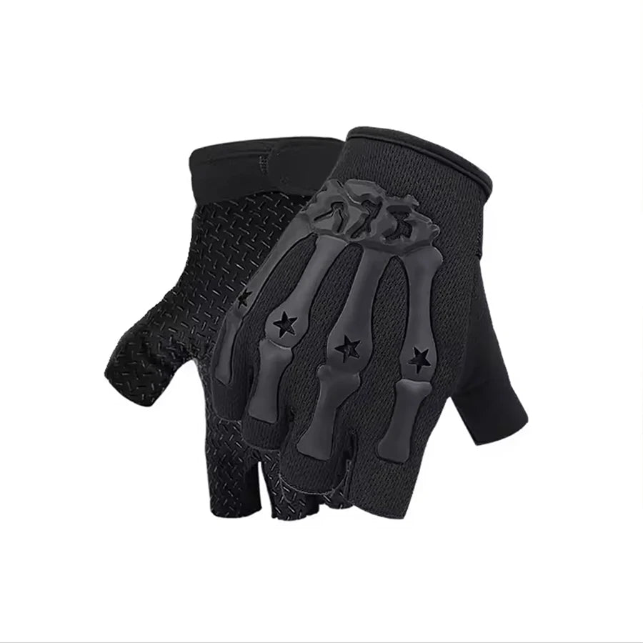 Outdoor cycling, half finger, men's and women's anti slip tactics, fitness, mountain climbing, fishing, half finger, bicycle glo
