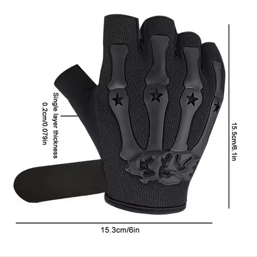 Outdoor cycling, half finger, men's and women's anti slip tactics, fitness, mountain climbing, fishing, half finger, bicycle glo